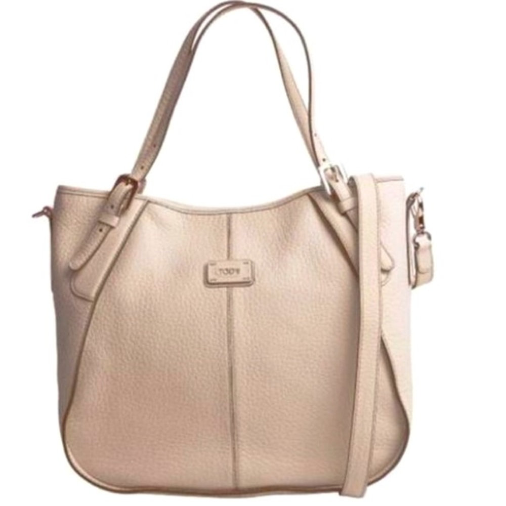 Tod's Sacca G Piccola  Beige Leather Satchel